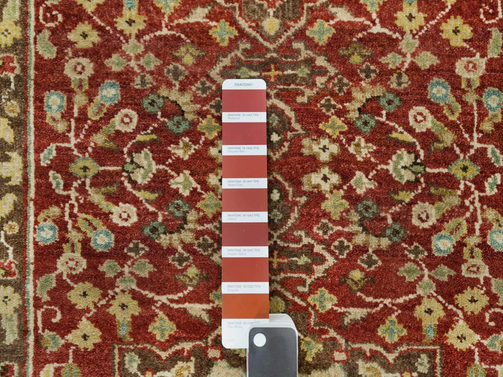 2'6" x 10'1" New Hand Knotted Red Wool Runner Oriental Rug - MOA10290113