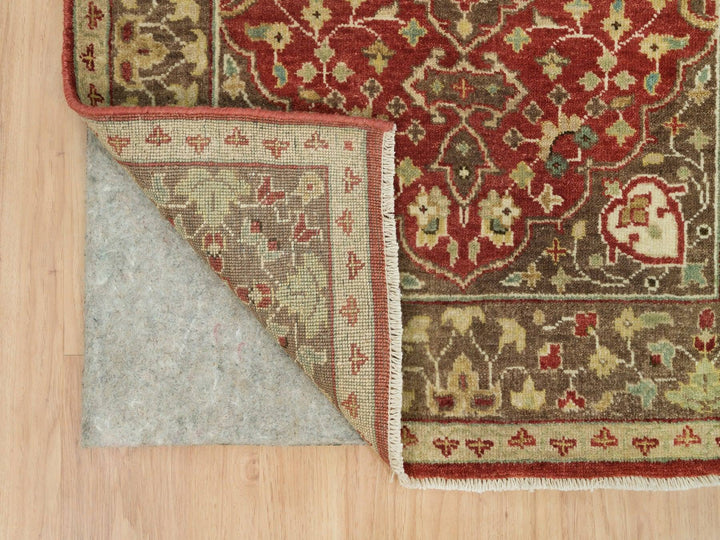 2'7" x 22'0" New Hand Knotted Red Wool Runner Oriental Rug - MOA10290116