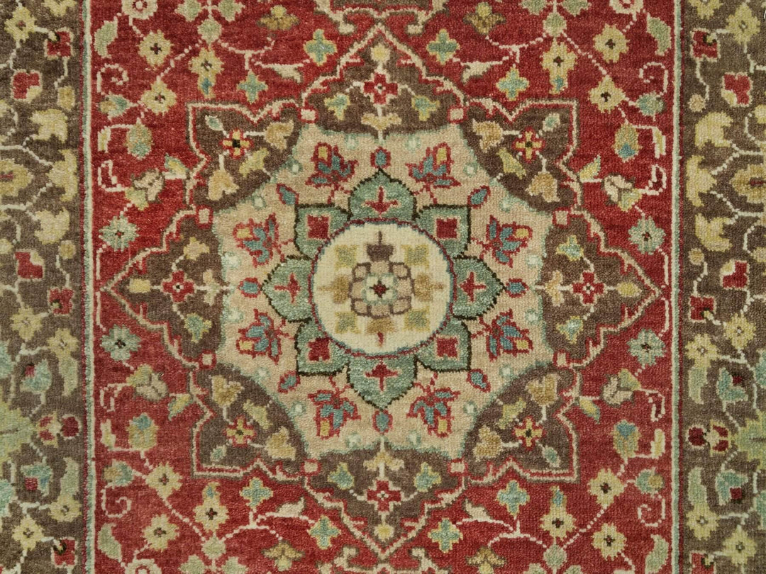 2'7" x 22'0" New Hand Knotted Red Wool Runner Oriental Rug - MOA10290116