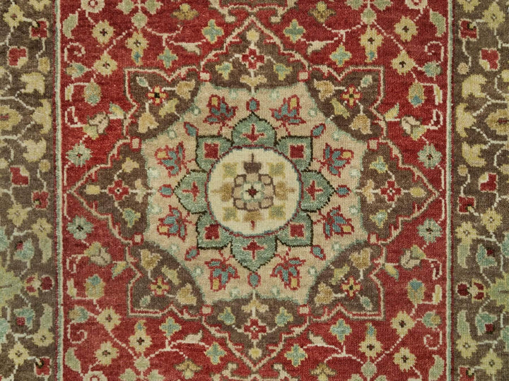 2'7" x 22'0" New Hand Knotted Red Wool Runner Oriental Rug - MOA10290116