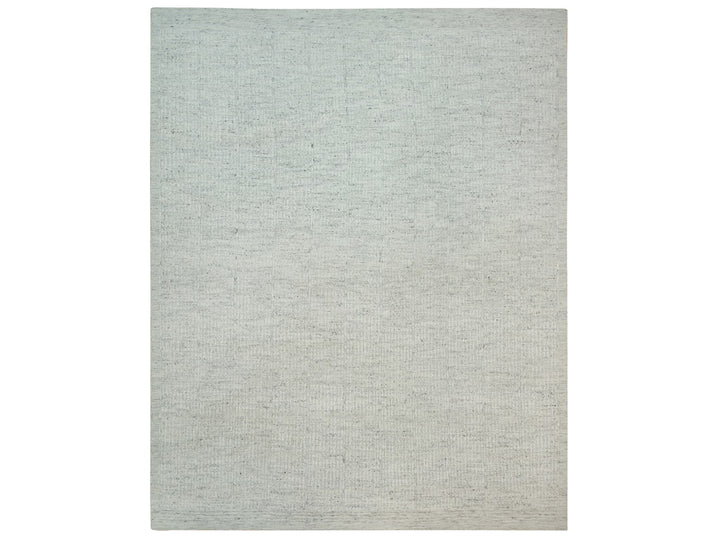 12'0" x 14'10" New Hand Woven Grey Wool Rectangle Oriental Rug - MOA10290120