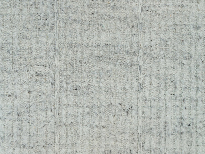 12'0" x 14'10" New Hand Woven Grey Wool Rectangle Oriental Rug - MOA10290120