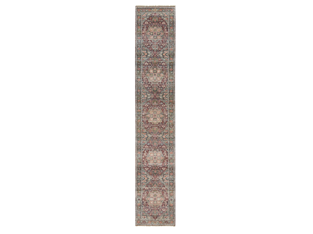 2'7" x 14'0" New Hand Knotted Red Wool Runner Oriental Rug - MOA10290138