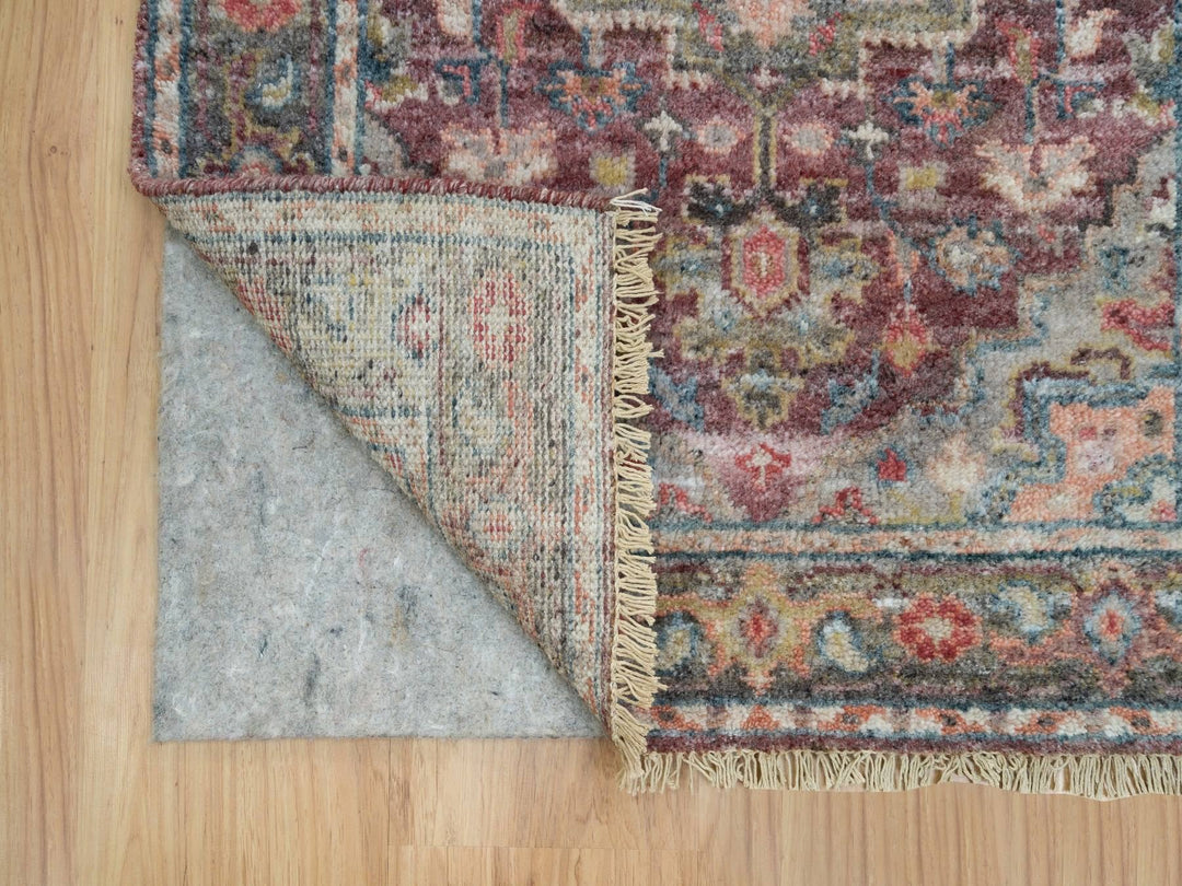 2'7" x 14'0" New Hand Knotted Red Wool Runner Oriental Rug - MOA10290138