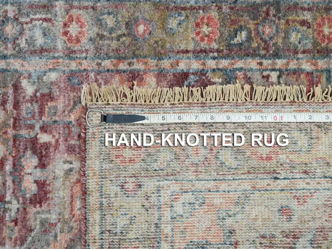 2'7" x 14'0" New Hand Knotted Red Wool Runner Oriental Rug - MOA10290138