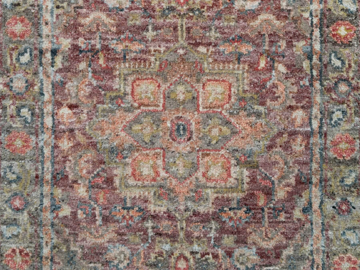 2'6" x 19'8" New Hand Knotted Red Wool Runner Oriental Rug - MOA10290143