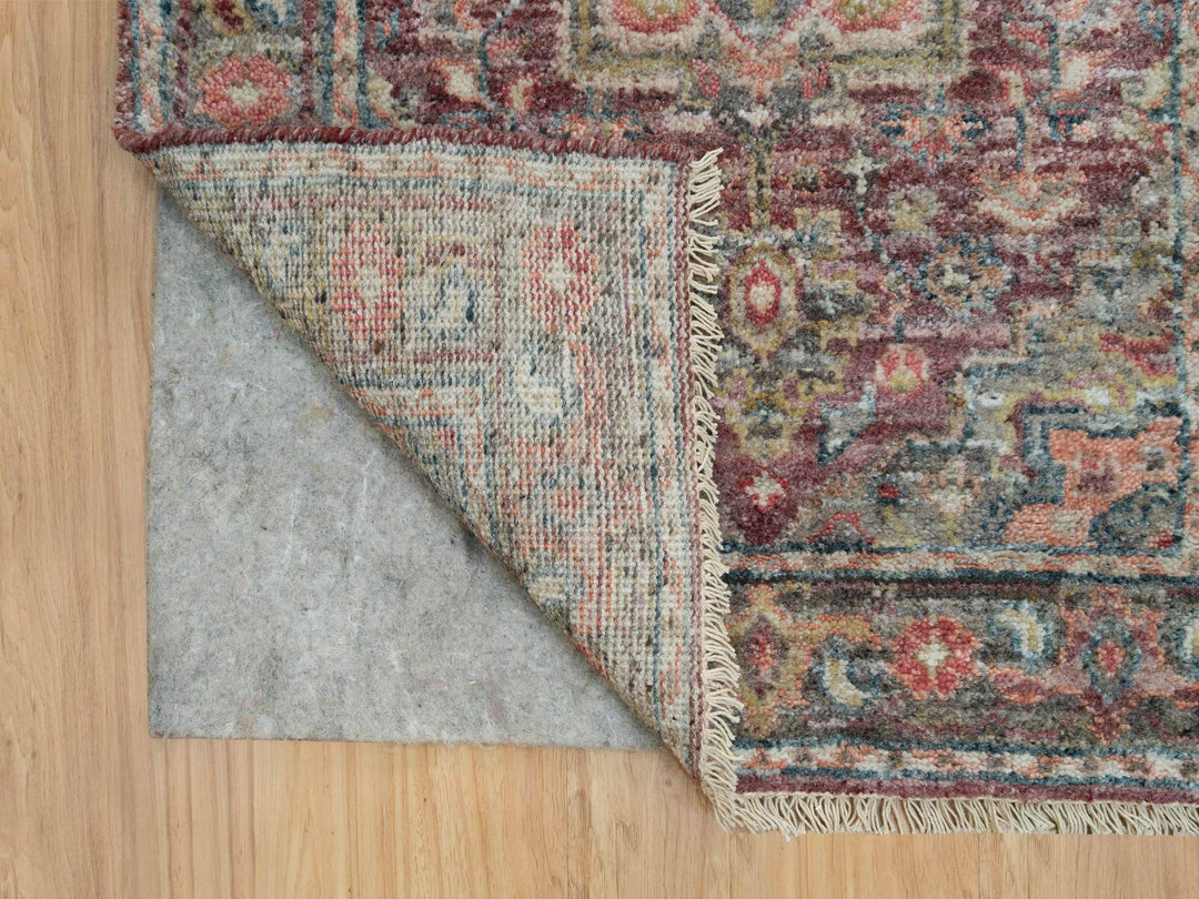 2'6" x 17'11" New Hand Knotted Red Wool Runner Oriental Rug - MOA10290203