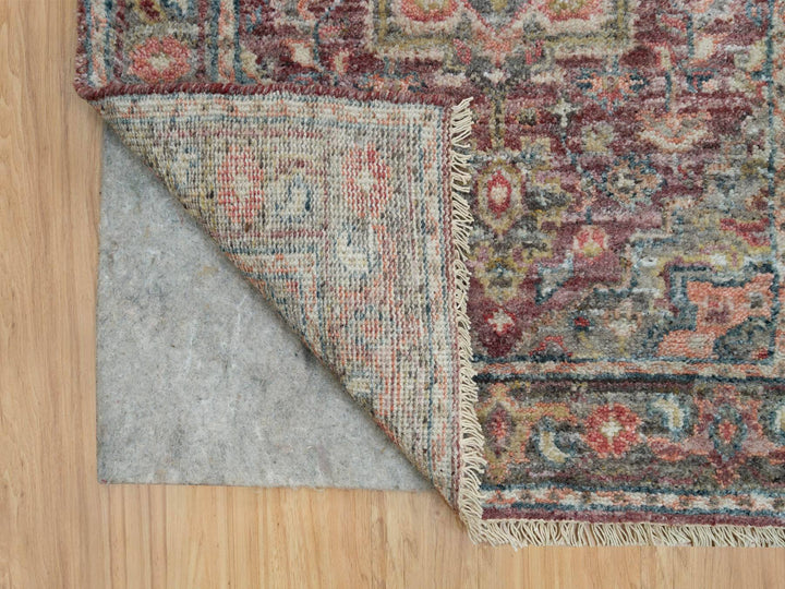 2'6" x 17'11" New Hand Knotted Red Wool Runner Oriental Rug - MOA10290203