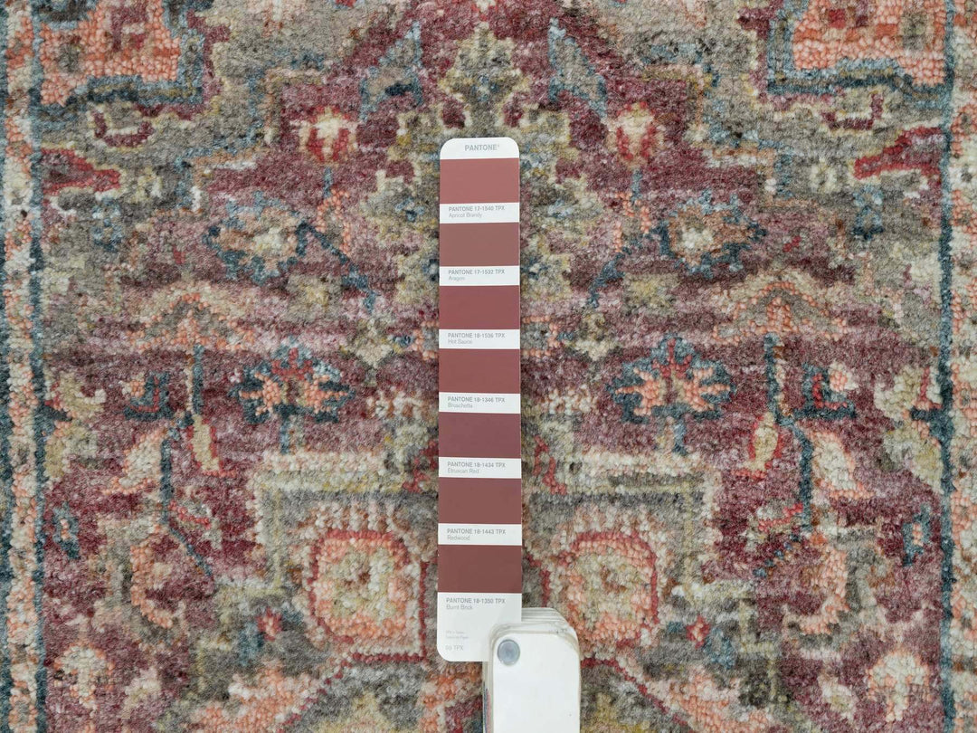 2'6" x 17'11" New Hand Knotted Red Wool Runner Oriental Rug - MOA10290203