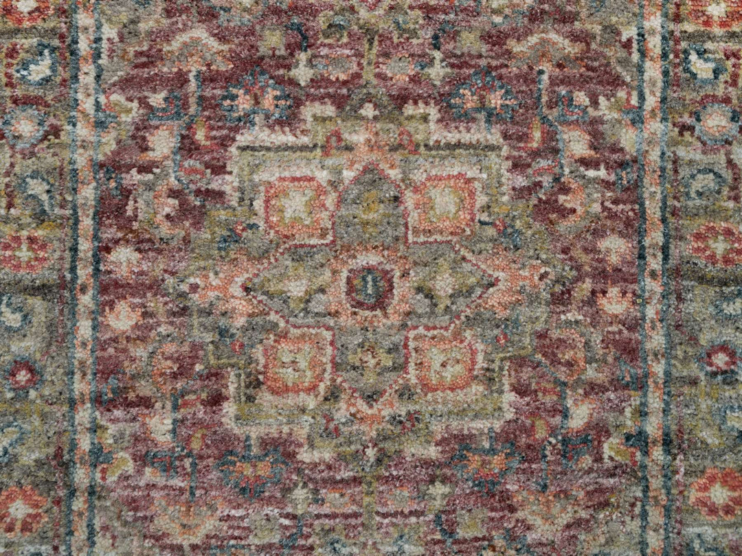 2'6" x 17'11" New Hand Knotted Red Wool Runner Oriental Rug - MOA10290203