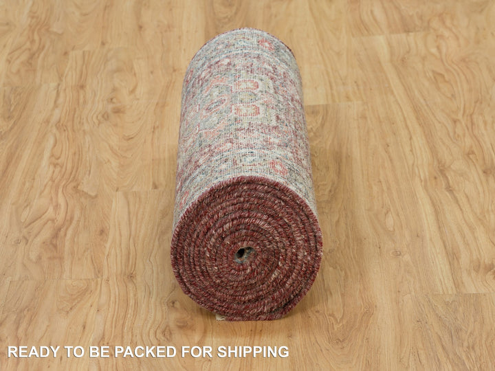2'6" x 17'11" New Hand Knotted Red Wool Runner Oriental Rug - MOA10290203