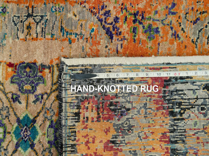 3'2" x 5'1" New Hand Knotted Orange Wool Rectangle Oriental Rug - MOA10290228