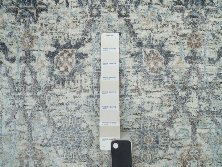 2'6" x 9'10" New Hand Knotted Ivory Wool & Silk Runner Oriental Rug - MOA10290243