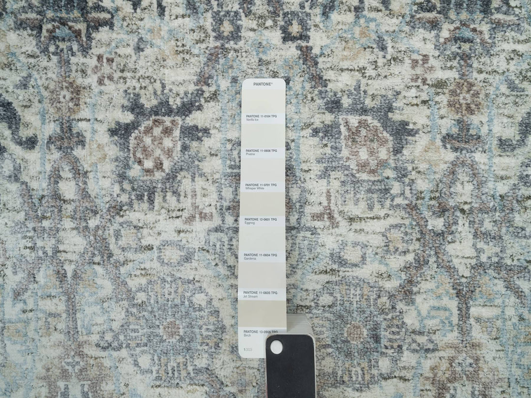 2'6" x 9'10" New Hand Knotted Ivory Silk Runner Oriental Rug - MOA10290243