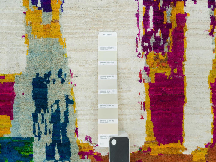 4'0" x 5'10" New Hand Knotted Multicolored Wool & Silk Rectangle Oriental Rug - MOA10290249