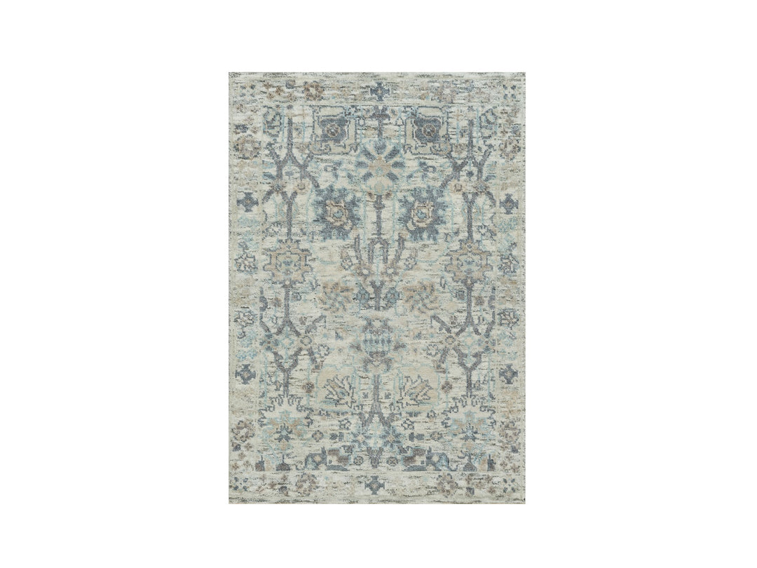 2'0" x 3'1" New Hand Knotted Ivory Wool & Silk Rectangle Oriental Rug - MOA10290253