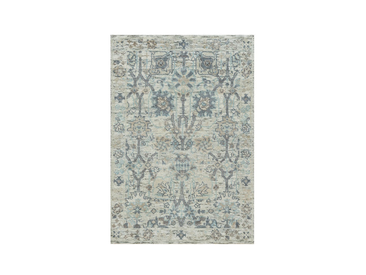 2'0" x 3'1" New Hand Knotted Ivory Wool & Silk Rectangle Oriental Rug - MOA10290253