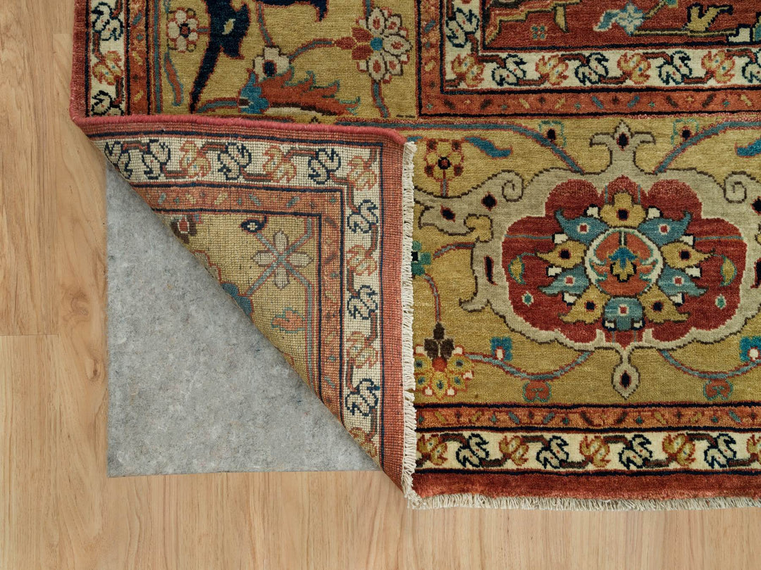 10'1" x 10'3" New Hand Knotted Red Wool Square Oriental Rug - MOA10290269