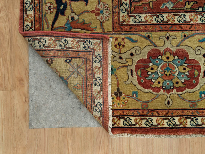 10'1" x 10'3" New Hand Knotted Red Wool Square Oriental Rug - MOA10290269