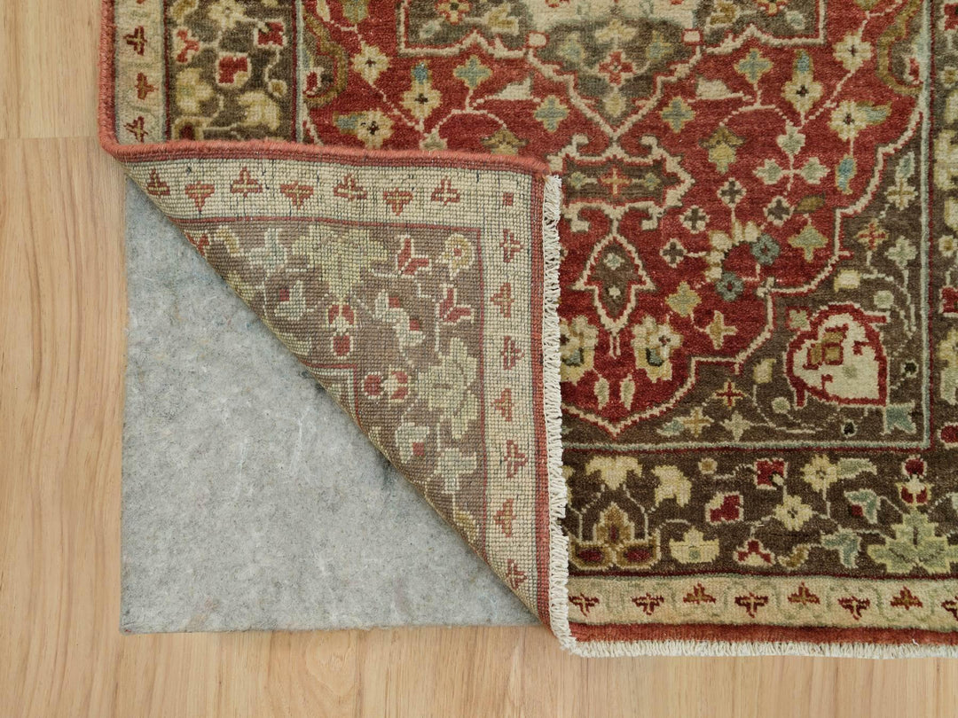 2'7" x 12'4" New Hand Knotted Red Wool Runner Oriental Rug - MOA10290282