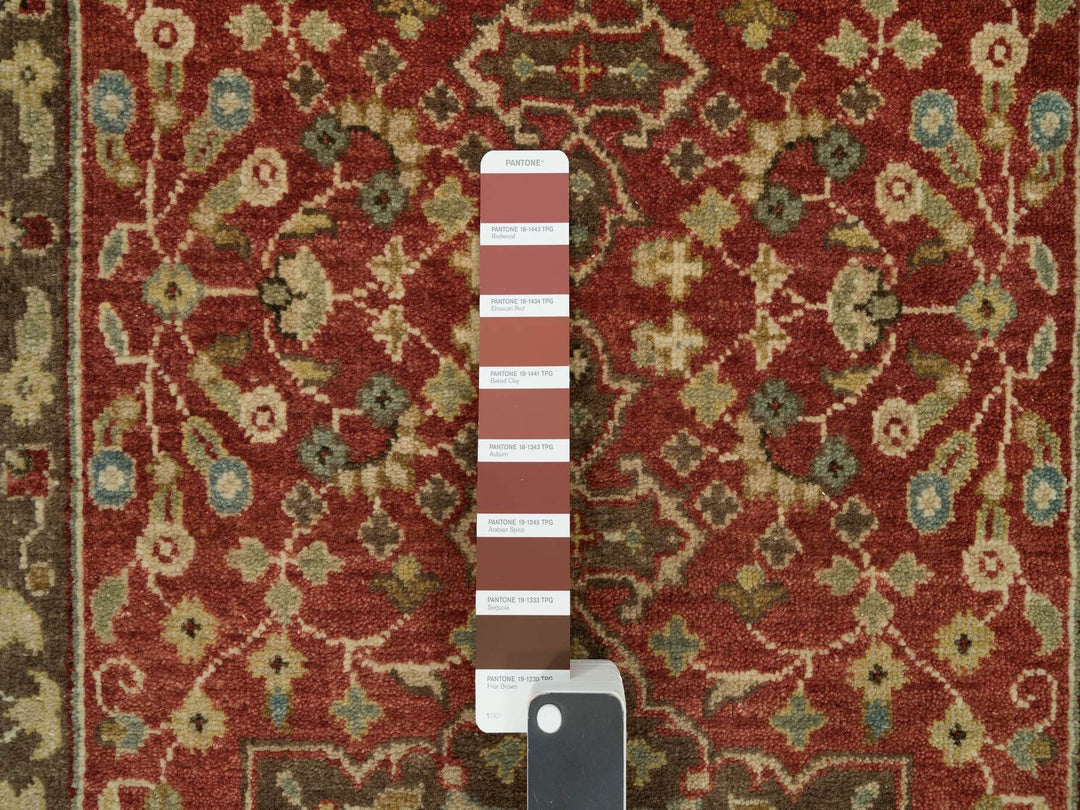 2'7" x 12'4" New Hand Knotted Red Wool Runner Oriental Rug - MOA10290282