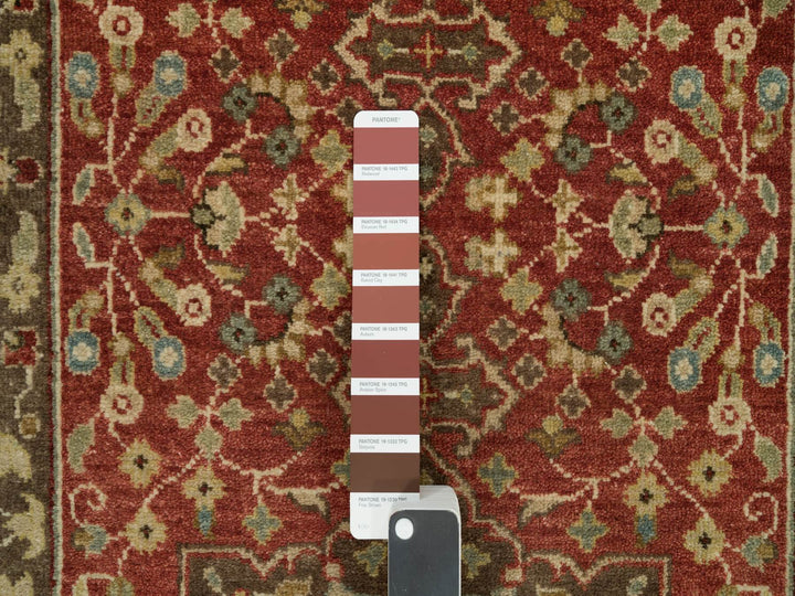2'7" x 12'4" New Hand Knotted Red Wool Runner Oriental Rug - MOA10290282