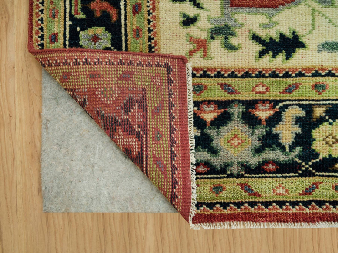 8'9" x 12'0" New Hand Knotted Red Wool Rectangle Oriental Rug - MOA10290289