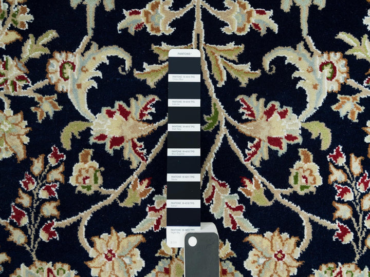 6'1" x 9'1" New Hand Knotted Blue Wool Rectangle Oriental Rug - MOA10290311