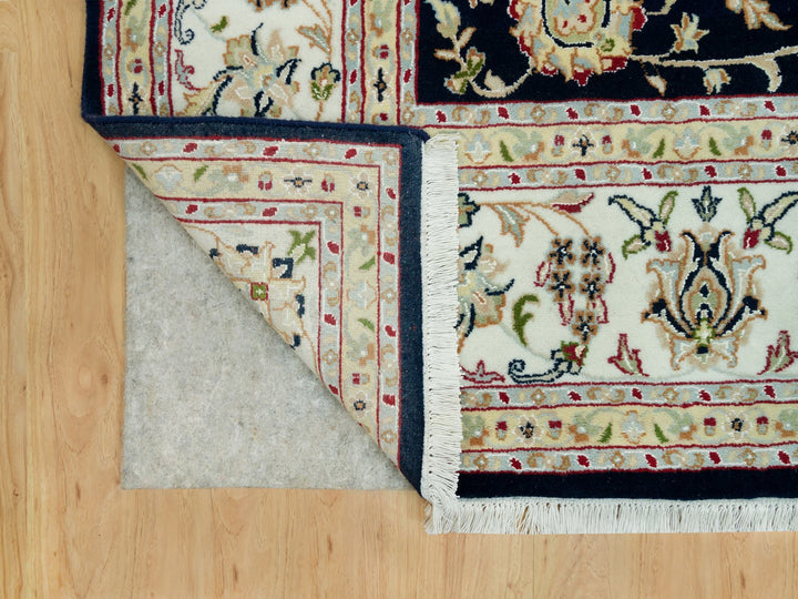 7'9" x 10'0" New Hand Knotted Blue Wool Rectangle Oriental Rug - MOA10290316