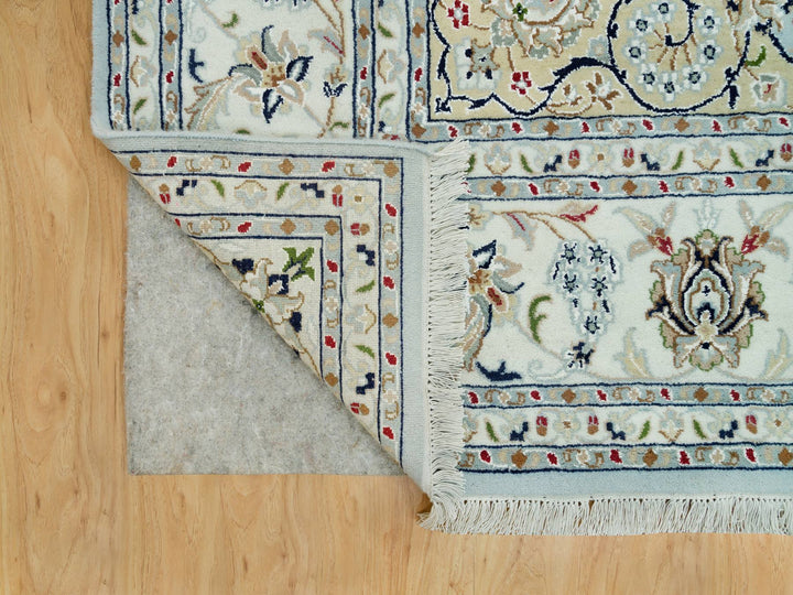 7'7" x 9'9" New Hand Knotted Grey Wool Rectangle Oriental Rug - MOA10290319