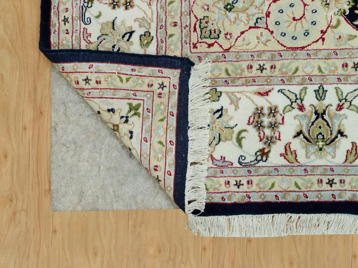7'11" x 10'1" New Hand Knotted Blue Wool Rectangle Oriental Rug - MOA10290320