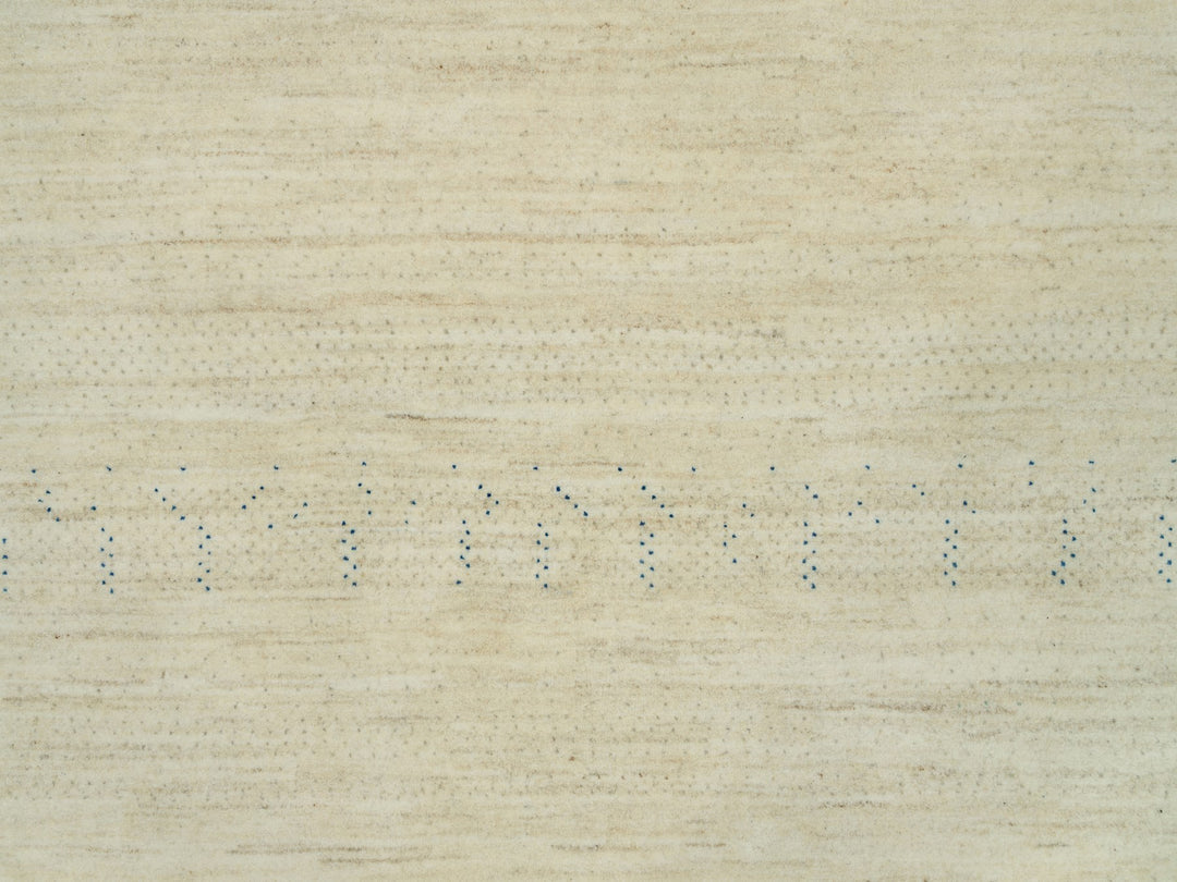 9'8" x 14'0" New Hand Knotted Ivory Wool Rectangle Oriental Rug - MOA10290388