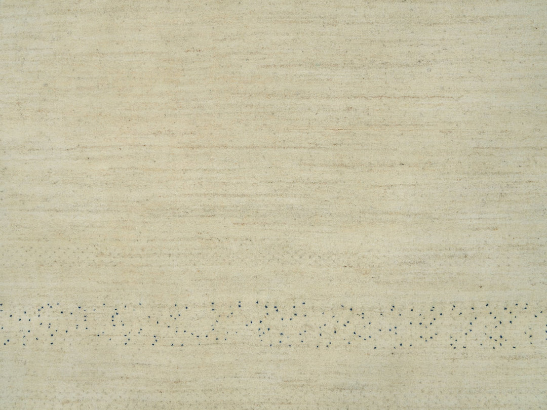 8'9" x 11'8" New Hand Knotted Ivory Wool Rectangle Oriental Rug - MOA10290393