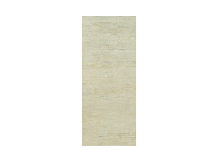 4'1" x 9'11" New Hand Knotted Ivory Wool Runner Oriental Rug - MOA10290399
