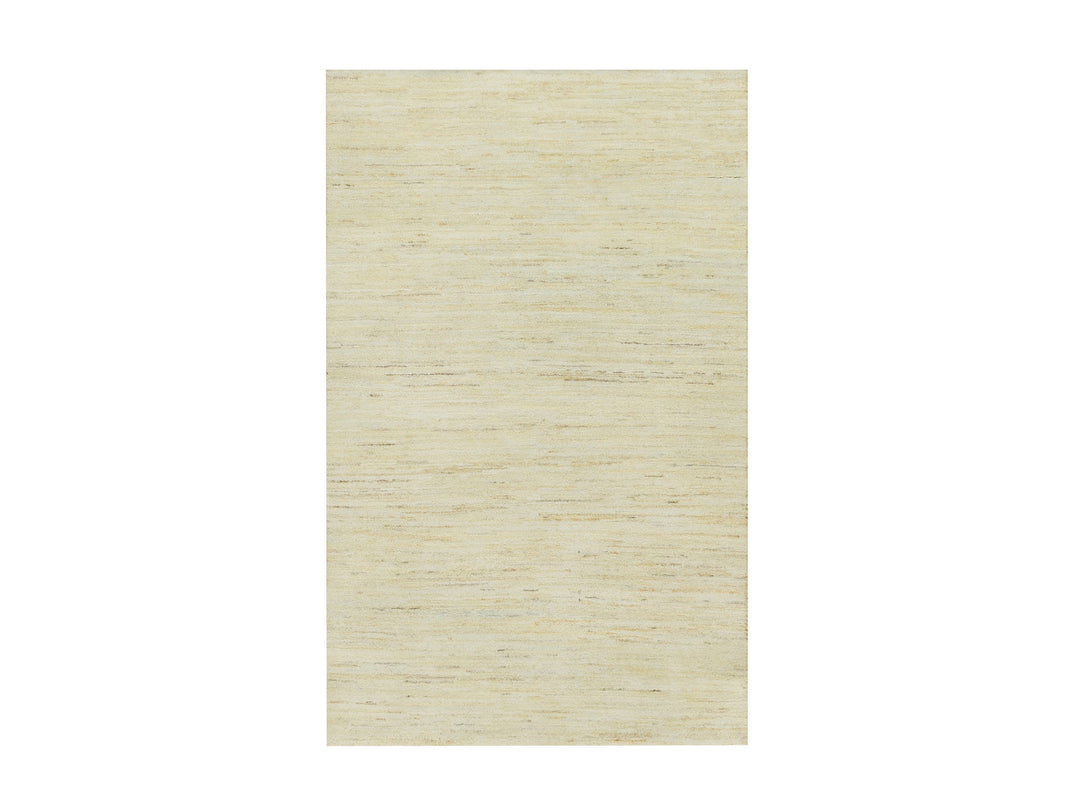 3'0" x 5'0" New Hand Knotted Ivory Wool Rectangle Oriental Rug - MOA10290404
