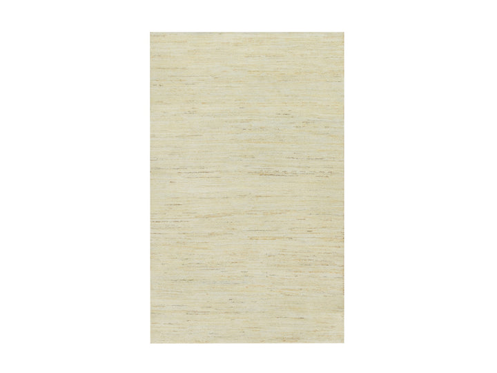 3'0" x 5'0" New Hand Knotted Ivory Wool Rectangle Oriental Rug - MOA10290404