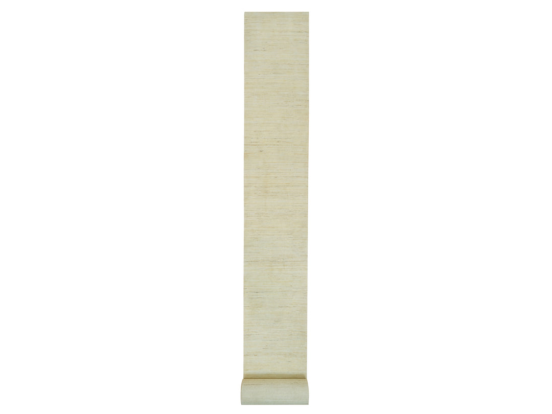 2'7" x 25'1" New Hand Knotted Ivory Wool Runner Oriental Rug - MOA10290405