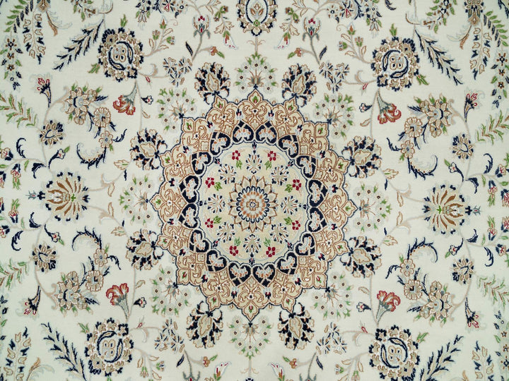 8'8" x 12'1" New Hand Knotted Ivory Wool Rectangle Oriental Rug - MOA10290409