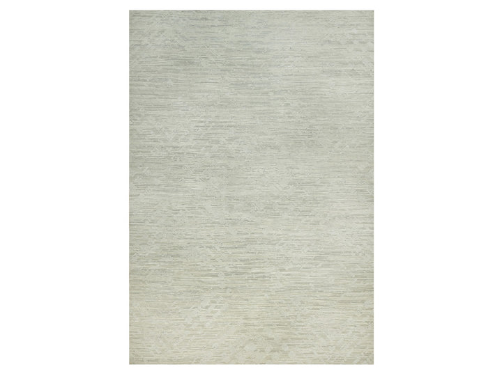 11'10" x 18'0" New Hand Knotted Ivory Wool Rectangle Oriental Rug - MOA10290414