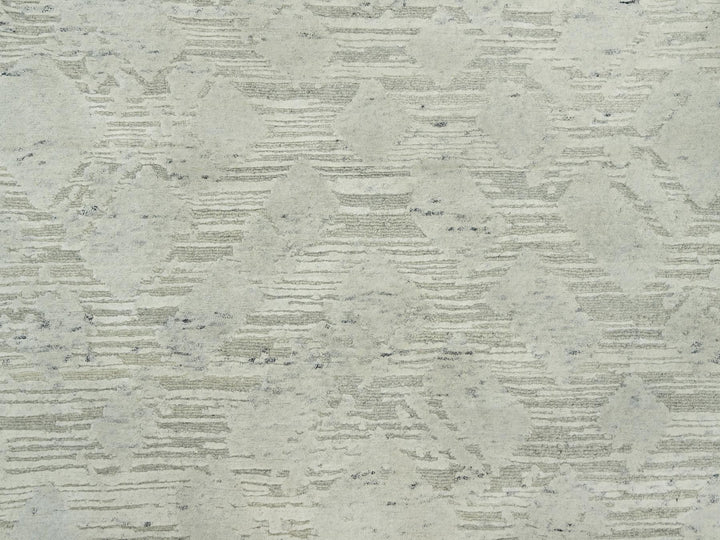 11'10" x 18'0" New Hand Knotted Ivory Wool Rectangle Oriental Rug - MOA10290414