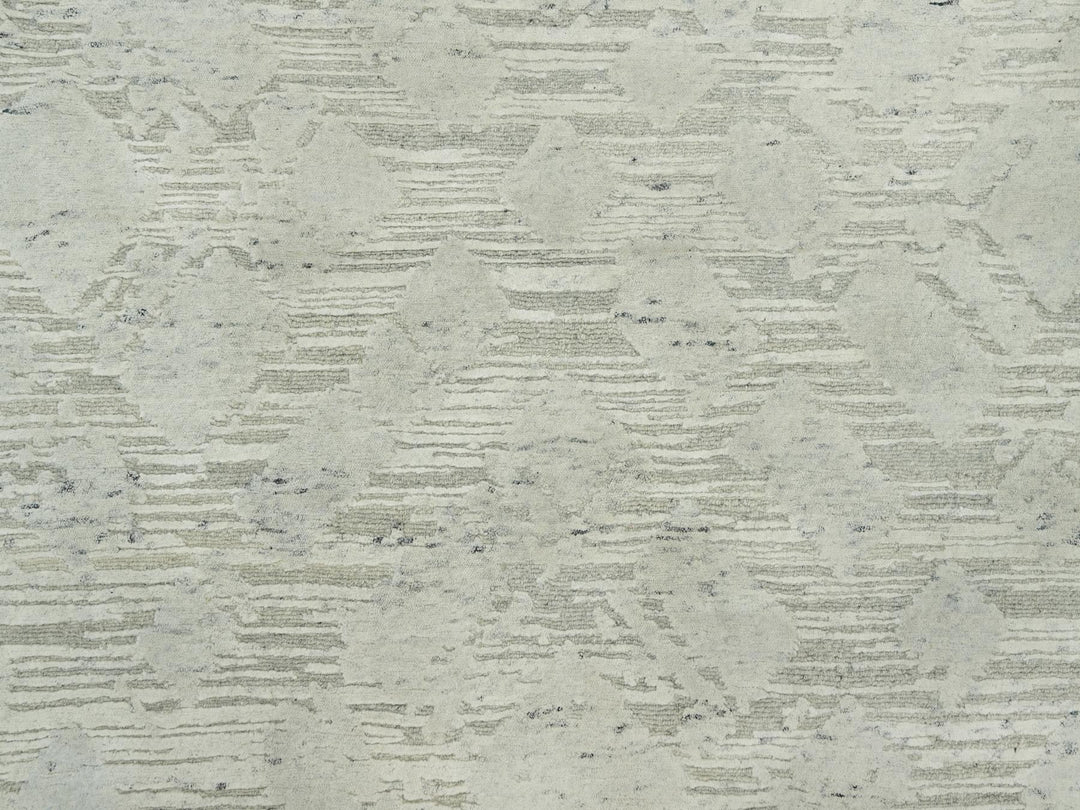 11'10" x 18'0" New Hand Knotted Grey Wool Rectangle Oriental Rug - MOA10290414