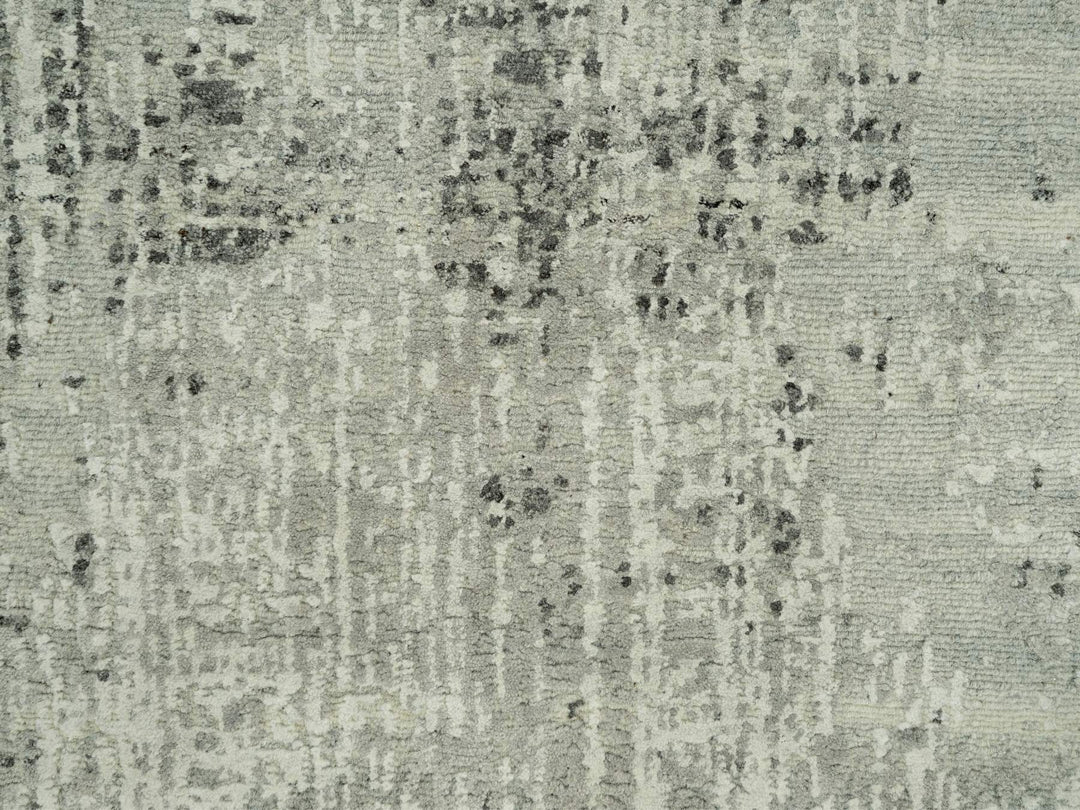 2'6" x 20'0" New Hand Knotted Grey Wool Runner Oriental Rug - MOA10290419