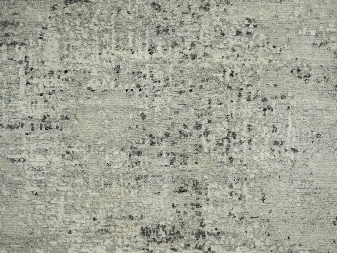 3'0" x 5'0" New Hand Knotted Grey Wool Rectangle Oriental Rug - MOA10290424
