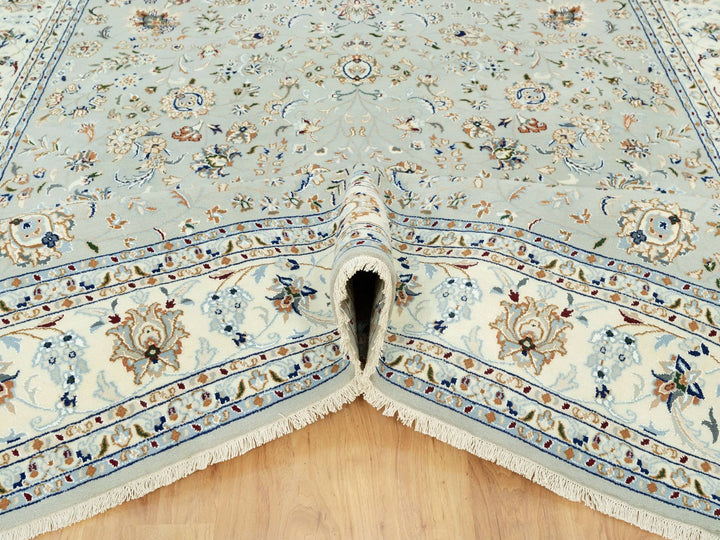 7'9" x 10'2" New Hand Knotted Grey Wool Rectangle Oriental Rug - MOA10290436