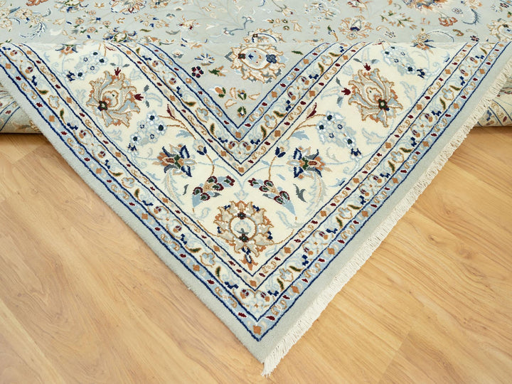 7'9" x 10'2" New Hand Knotted Grey Wool Rectangle Oriental Rug - MOA10290436
