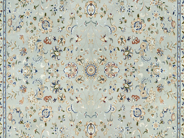 7'9" x 10'2" New Hand Knotted Grey Wool Rectangle Oriental Rug - MOA10290436
