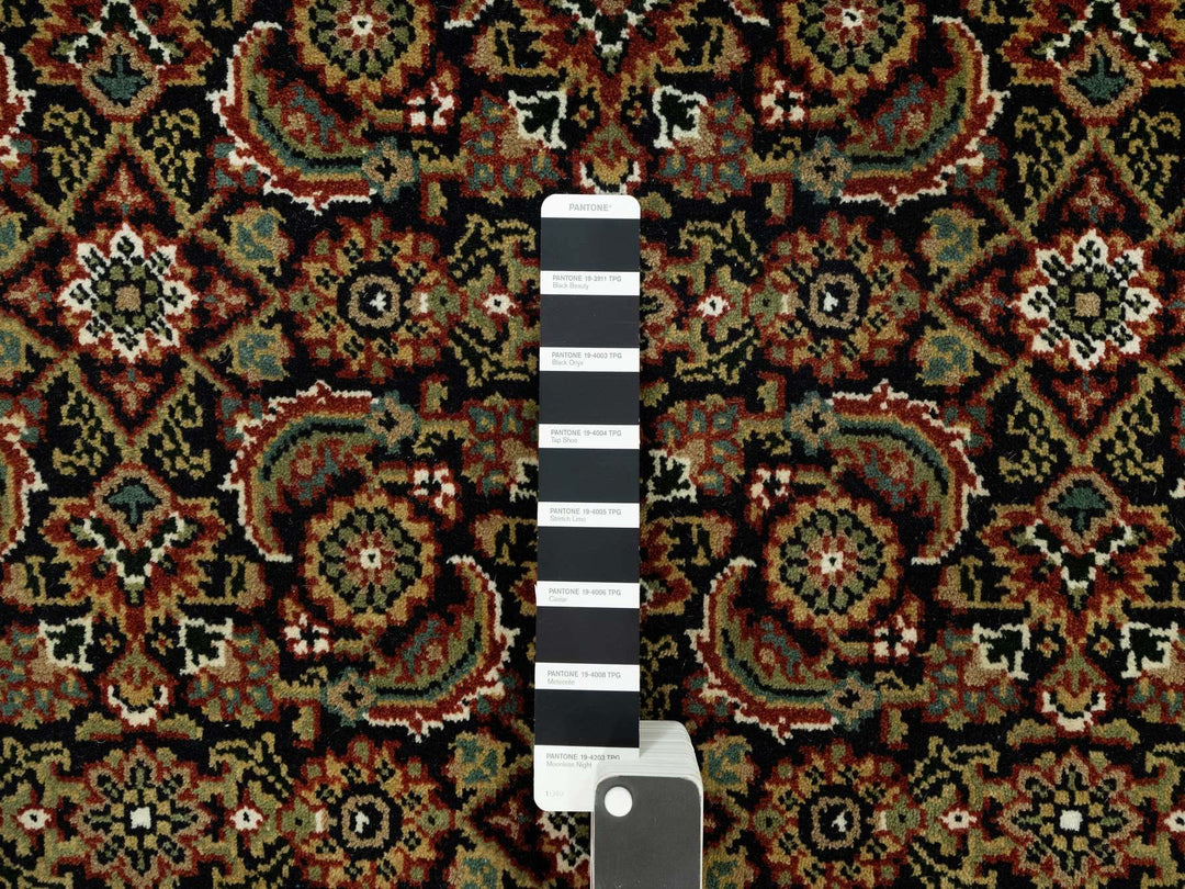 4'0" x 11'9" New Hand Knotted Black Wool Runner Oriental Rug - MOA10290440