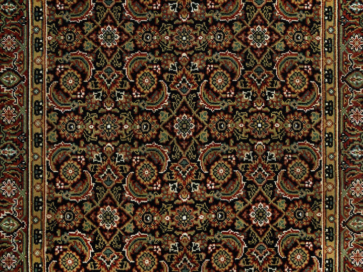 4'0" x 11'9" New Hand Knotted Black Wool Runner Oriental Rug - MOA10290440