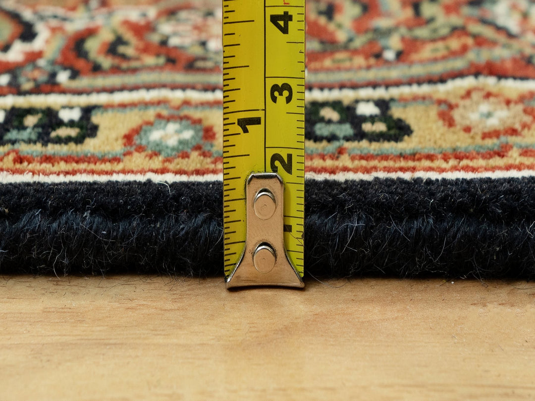 4'0" x 11'9" New Hand Knotted Black Wool Runner Oriental Rug - MOA10290440