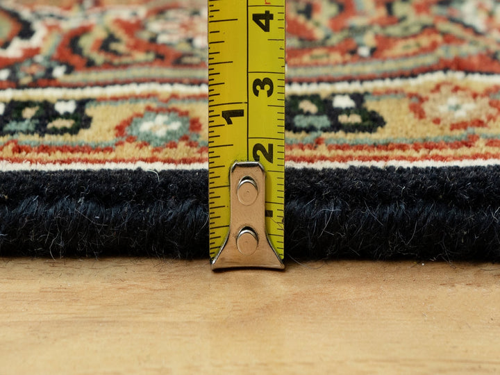 4'0" x 11'9" New Hand Knotted Black Wool Runner Oriental Rug - MOA10290440